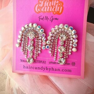 Feed Me Gems Baby In White Earrings